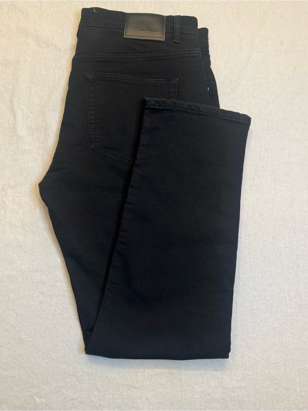 Tailor Vintage 38/30 Black Slim Jeans with Branded Button